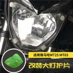 YAMAHA配件適用雅馬哈MT25 MT03改裝大燈保護片亞克力改色透光車燈保護鏡片