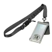 Adjustable Universal Cell Phone Lanyard with Patch Magnetic Buckle, Black