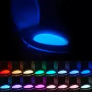 Chunace Toilet Bowl Night Light Motion Sensor, 16 Color Changing LED White