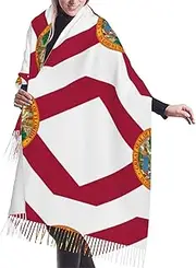[DRTGEDS] Flag Of Florida Scarfs For Women Fall Winter Scarves Pashmina Shawls And Wraps For All Season Christmas Gift