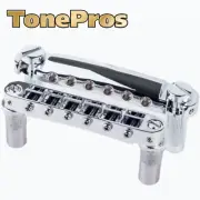 NEW TonePros LPM02 Large Metric Tuneomatic and Tailpiece Set - CHROME