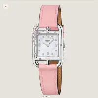 在飛比找Yahoo!奇摩拍賣優惠-全新Hermès CAPE COD 粉紅帶鑽腕錶