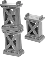 Vaguelly Railway Train Bridge Pier Funny Bridge Pier Model for Model Railway Scenery Enhance Stability