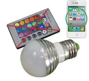 LED燈泡 3W E27 手機遙控智慧型LED燈泡 遙控調光LED燈泡 七彩LED遙控燈泡