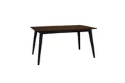 HomeStar Kanaka Wooden Rectangular Kitchen Dining Table 140cm Walnut/Black