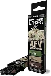 AK Interactive RCM108 Late German AFV Camo Colors (3pcs) MARKING PEN SET