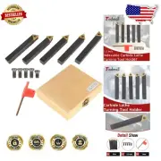 5-Pc Chrome Finish 1/2 Inch Indexable Carbide Tool Holder Set for Machinists
