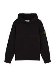 Stone Island Kids Logo Hooded Cotton Sweatshirt (6-8 Years) - Black - 08YR (8 Years) 08YR (8 years)