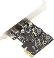 PCI E to Type C Expansion Card, 2 Port Type C Expansion Card for XP 7 8 8.1 10 Linux, 5Gbps Fast Speed USB Card for Desktop PC