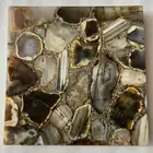 12" Agate Stone Table Top semi precious Natural stones home decor
