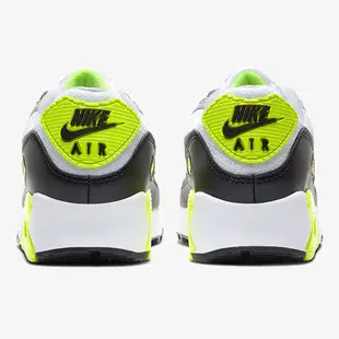 NIKE Air Max 90 女鞋 休閒 復古 氣墊 避震 皮革 網布 灰 螢光黃 【運動世界】CD0490-101