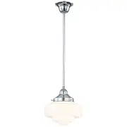 Chrome Art Deco Pendants Lights Toorak Glossy Detroit Lighting Retro Inspirations