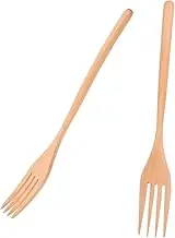 Cabilock Wooden Salad Forks Set of 2 Fruit Forks for Serving for Stirring Pasta