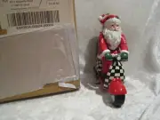 Mackenzie-Childs “Christmas Scooter Santa" White MIB