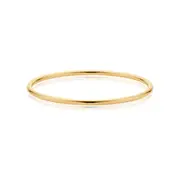 9ct Yellow Gold Silver Filled 60x3mm Golf Bangle