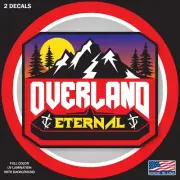 Overland Eternal sticker (2 Decals) for Jeep Toyota or any off-road