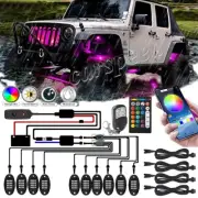Carspeed 10 Pod RGB LED Rock Light Neon Underbody Glow Music APP Remote Control