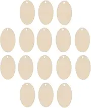 GANAZONO 50pcs Wooden Cutouts Oval Craft Shapes for Easter Decor Wooden Ornaments Party Decorations