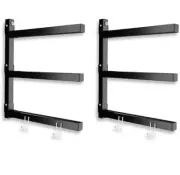 S&R PLKOP 3-Level Lumber Storage Rack, Wall Mounted Wood Organizer - 2 Pack