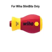 Wiha 1000V VDE Insulated Stubby Screwdriver Handle (For SlimBits Only) - 28302
