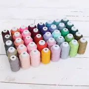 RAYON MACHINE EMBROIDERY THREAD SET 40 VIVID COLORS - 1000M CONES - 40WT