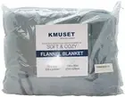 KMUSET Fleece Queen Size Lightweight Super Soft Cozy Luxury Bed Blanket Grey