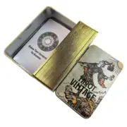 Metal Box Gilded Tarot Vintage Cards Divination Deck with Paper Guidebook Englis