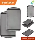 Easy Cleanup 2-Piece Cookie Baking Sheets - Non-Stick Steel Set for Busy Homes