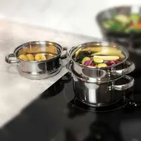 在飛比找樂天市場購物網優惠-《KitchenCraft》雙耳不鏽鋼三層蒸煮鍋(20cm)