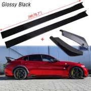 78.7" Side Skirt Panel Lip + Rear Bumper Diffuser Canard For Alfa Romeo Giulia (for: Alfa Romeo)