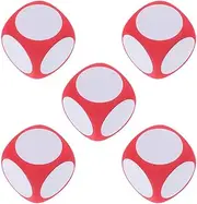 Yardwe 5PCS Large Foam Dice Giant Blank Dice 6cm Write On Wipe Off Red Dry Erase Block Cube for Games, Party, Classroom, Teaching