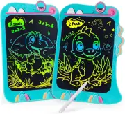 2 Pack Dinosaur LCD Writing Tablet for Kids, 8.5 Inch Colorful Drawing Board Doo
