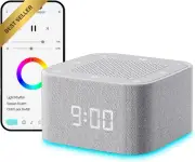 Sound Machine Alarm Clock, 32 Sounds, Bluetooth, Night Light