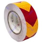 [ALL STAR TRUCK PARTS] Yellow Red Arrow Reflective Tape, 2" Hazard Warning Tape