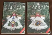 NEW Angel Church & Angel Nativity cross stitch ornaments kits