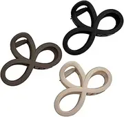 [Hnonoxy] Hair Claw Clips, Medium Hair Claw, Butterfly Hair Claw, 10 x 13 x 3 cm, Matte Hair Accessories for Medium and Long Hair (Black, Beige, Brown)