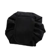 3PCS Polyester Solid Color Drawstring Cosmetic Bag Travel Portable Lazy Storage Bag BLACK COLOR