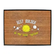 Best Builder Solar System - Funny Novelty Doormat Man Cave Floor mat