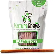 (28cm - 30cm (5 Pack)) - Nature Gnaws Large Bully Sticks - 100% All Natural Grass-Fed Free-Range Premium Beef Dog Chews
