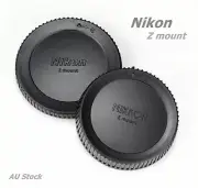 Body Cap + Rear Lens Cap For Nikon Z-Mount Z5 Z6 Z6II Z7 Z7II Z50