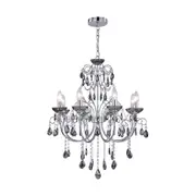Davie Clasic Hanging Chandelier Lamp Light Chrome Smoke Large