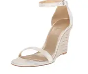 Stuart Weitzman Walkway Women's Clouded Silver Wedge Heels N4567 Size 11.5 M