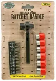 Small Size Reversible Ratchet With Bits & Sockets - PS-02580-86