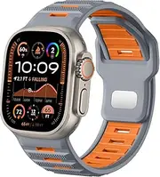 Witzon Sport Bands Compatible with Apple Watch Ultra Band 49mm 46mm 45mm 44mm 42mm Men, Wide Soft Silicone Strap Rugged Smart Watches Replacement for iWatch Ultra Ultra 2 Series 10 9 8 7 6 5 4 3 2 SE
