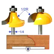 2 pc 1/4" SH 1/2" Radius Drop Leaf Table Router Bit Set GSA