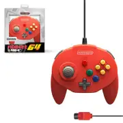 Retro-Bit N64 Tribute 64 Wired Controller - Red MODEL : RB-N64-0772 - [F35]