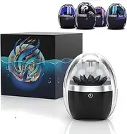 Bewinner Ferrofluid Speaker Sound Visualizer Upgraded - Music Rhythm Dancing Ferrofluid, Bluetooth 5.0 Wireless Speaker, Portable Light Desktop Transparent Speaker for Game Decor