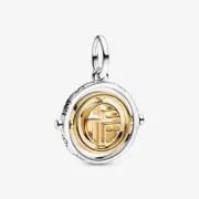 *BRAND NEW* Pandora Silver & 14k Gold-Plated Fú Spinning Dangle Charm 762536C00