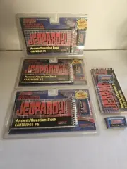 Vtg 1995 Jeopardy Tiger Electronic Cartridges & Answer Books #2,4,5 & 6 NEW (O)