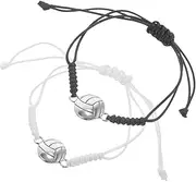 CORHAD Chic Volleyball Bracelet Set Adjustable Volleyball Charm Bracelets for Volleyball Fans